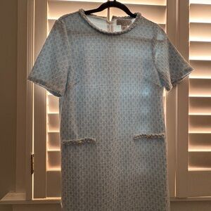 Rachel Zoe Sky Blue Textured Mini Dress